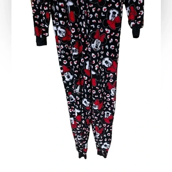 Disney Women’s Minnie Mouse Hooded‎ Full Body Plush Graphic Pajama Cosplay Small - Picture 4 of 8